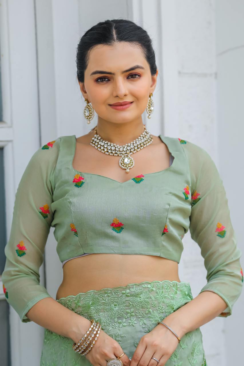 Pure shiny zari chiffon saree