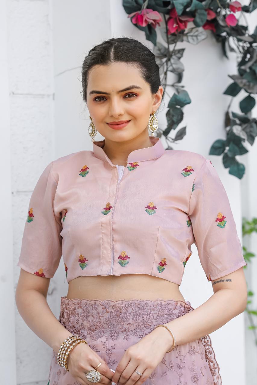 Pure shiny zari chiffon saree