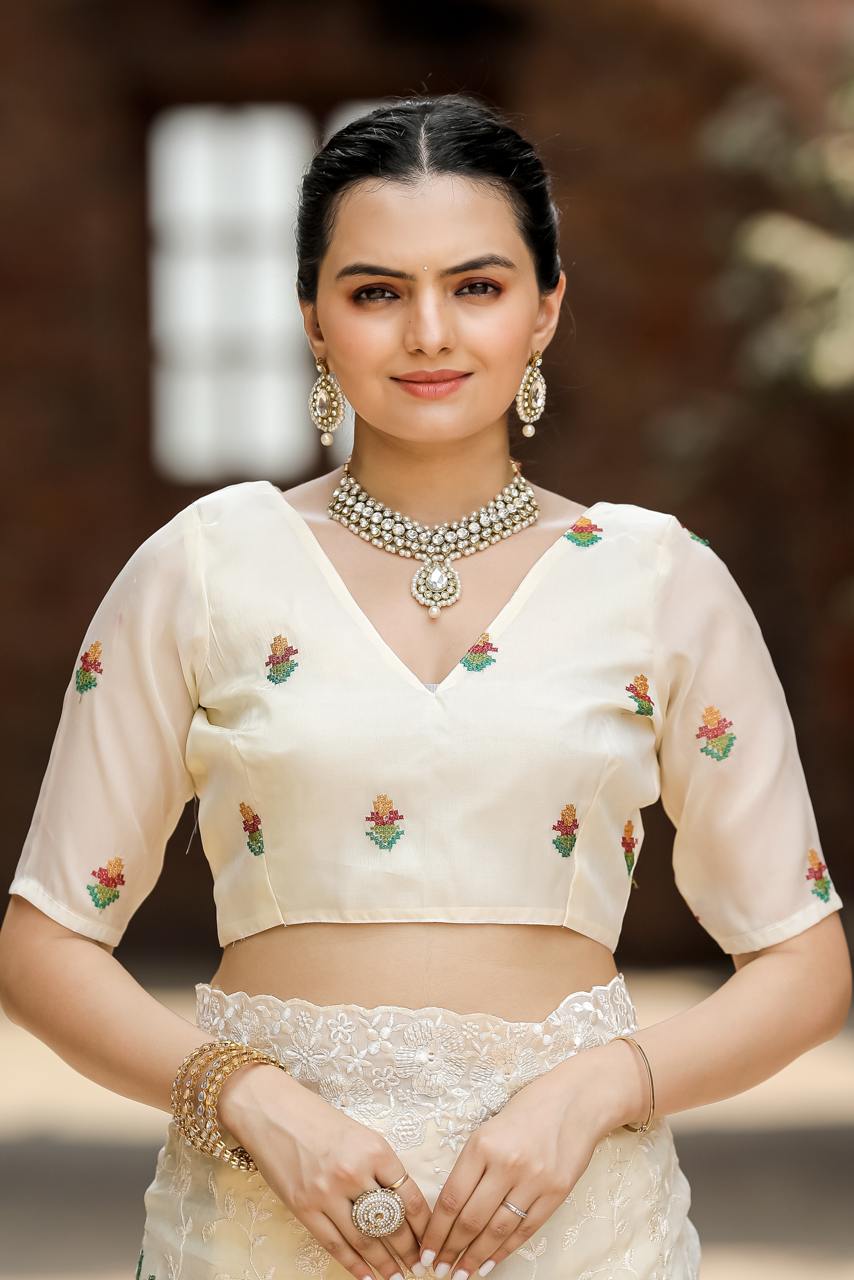 Pure shiny zari chiffon saree