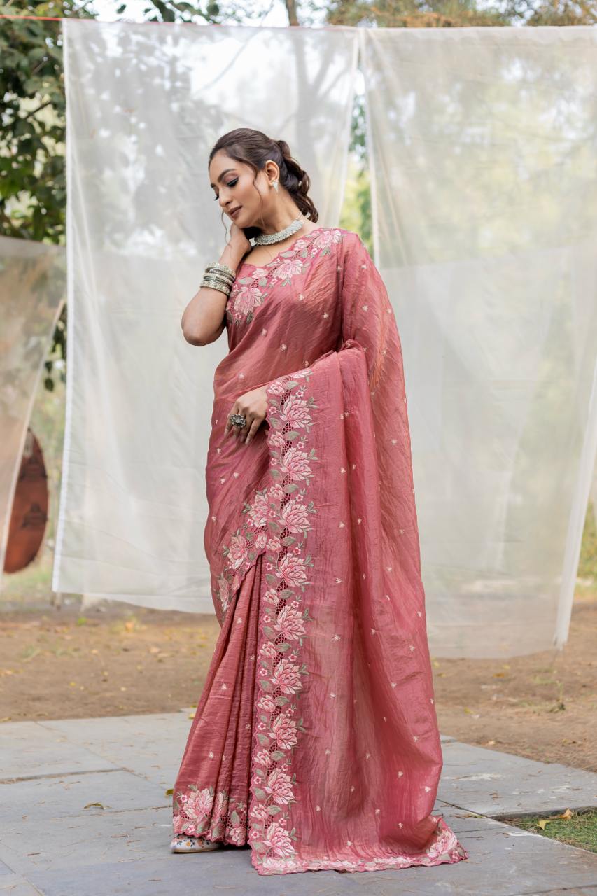 Pure Crush Silk Saree