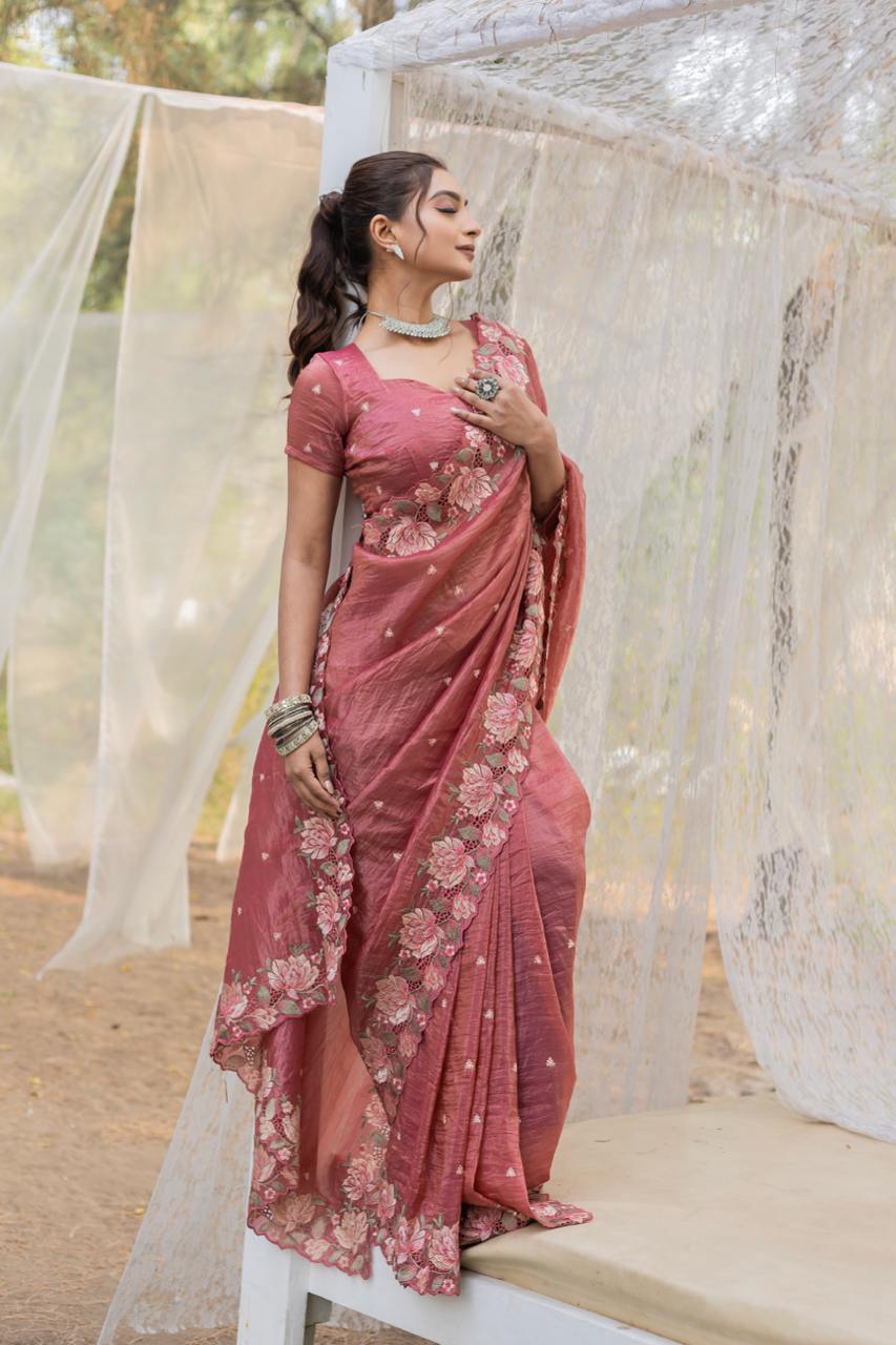Pure Crush Silk Saree