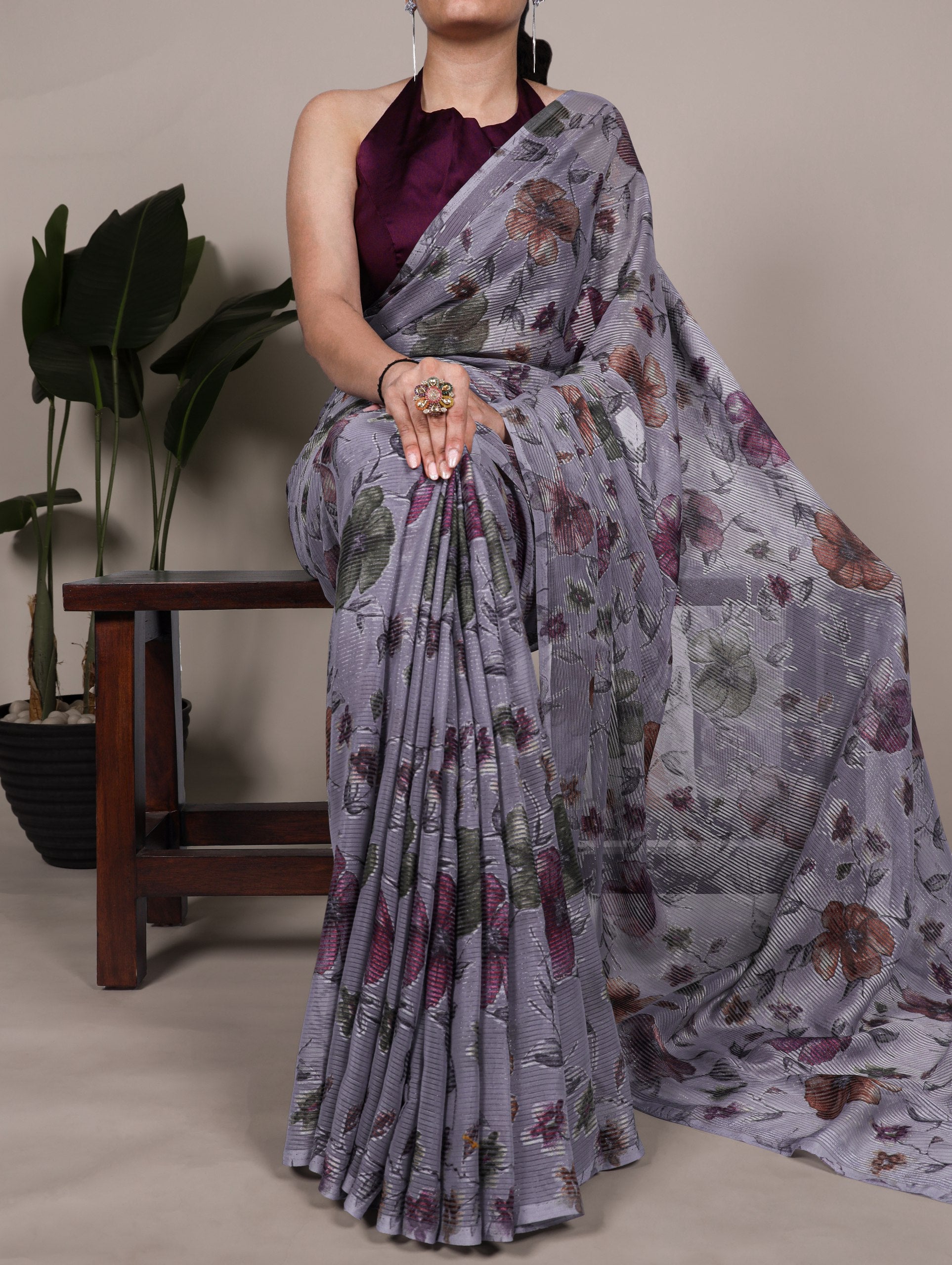 Lurex Brasso saree
