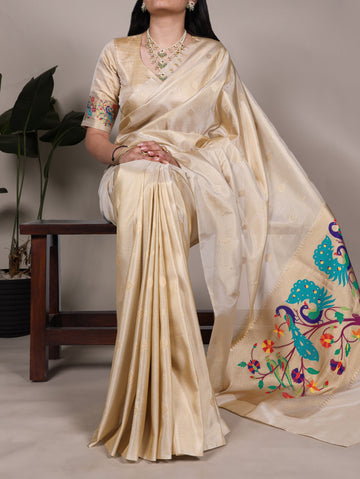 Tissue paithani saree