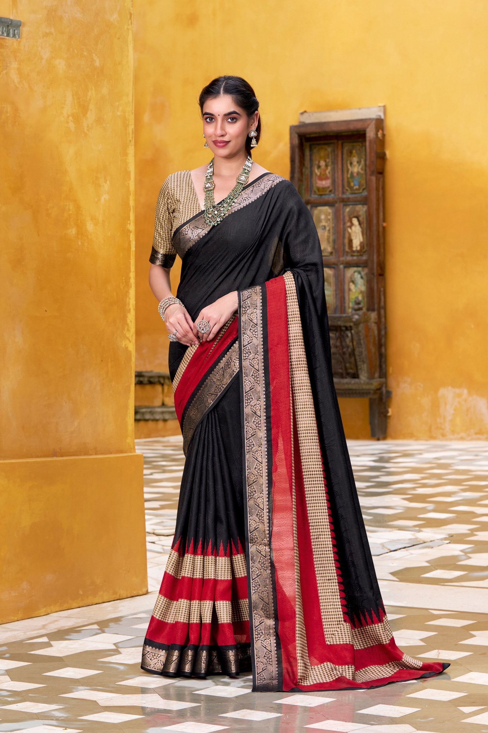 Poly cotton saree