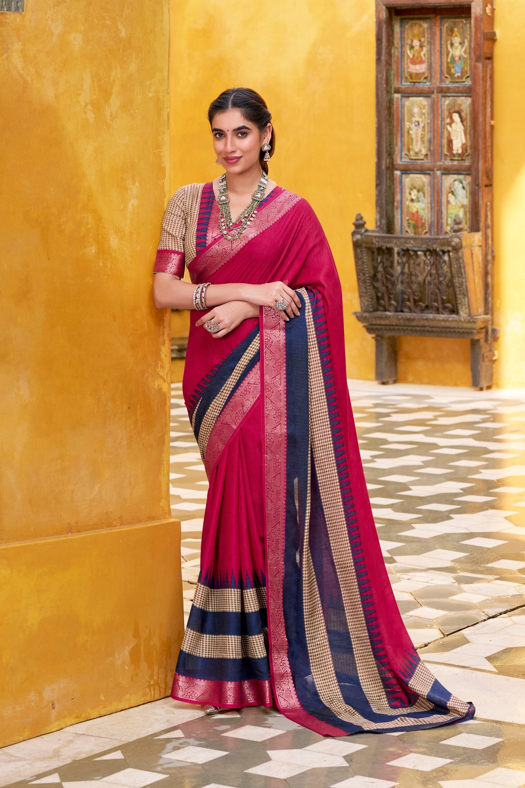 Poly cotton saree