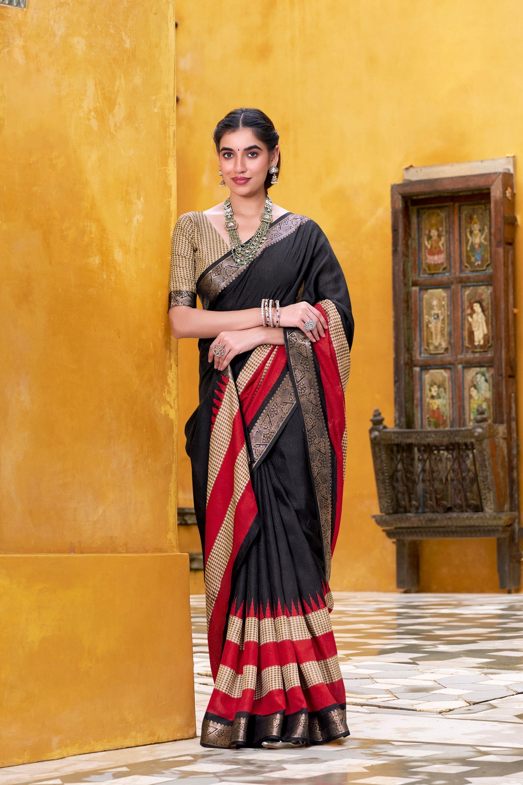 Poly cotton saree