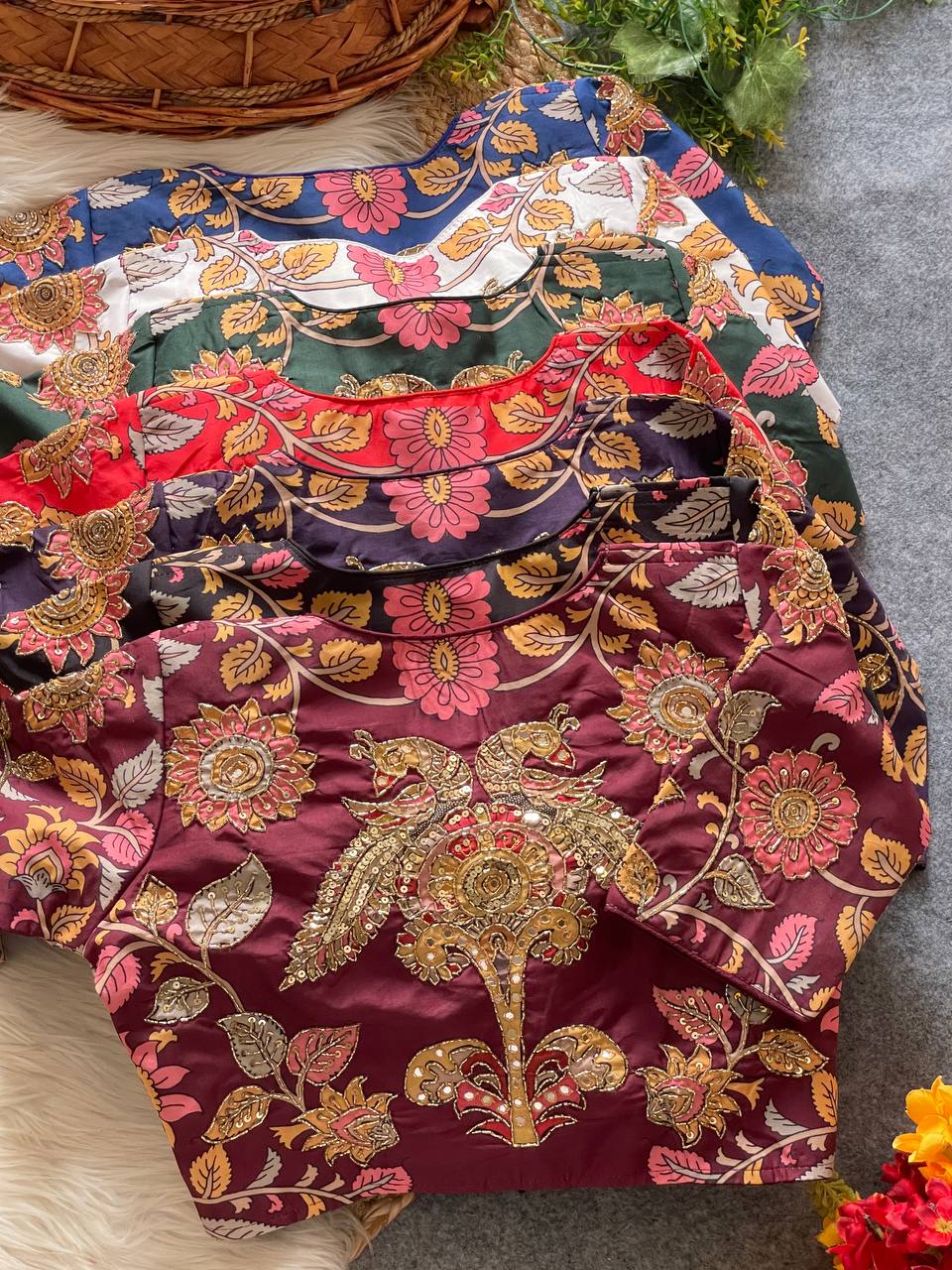 Pure cotton print silk with handmade boutique style