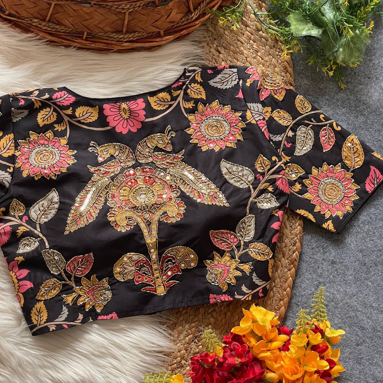 Pure cotton print silk with handmade boutique style