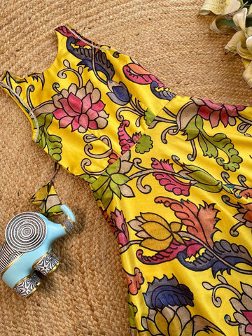 Kalamkari floral print gown