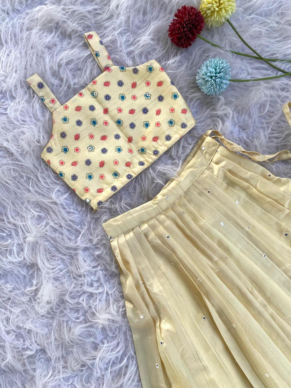 Elegant girls skirt and top set