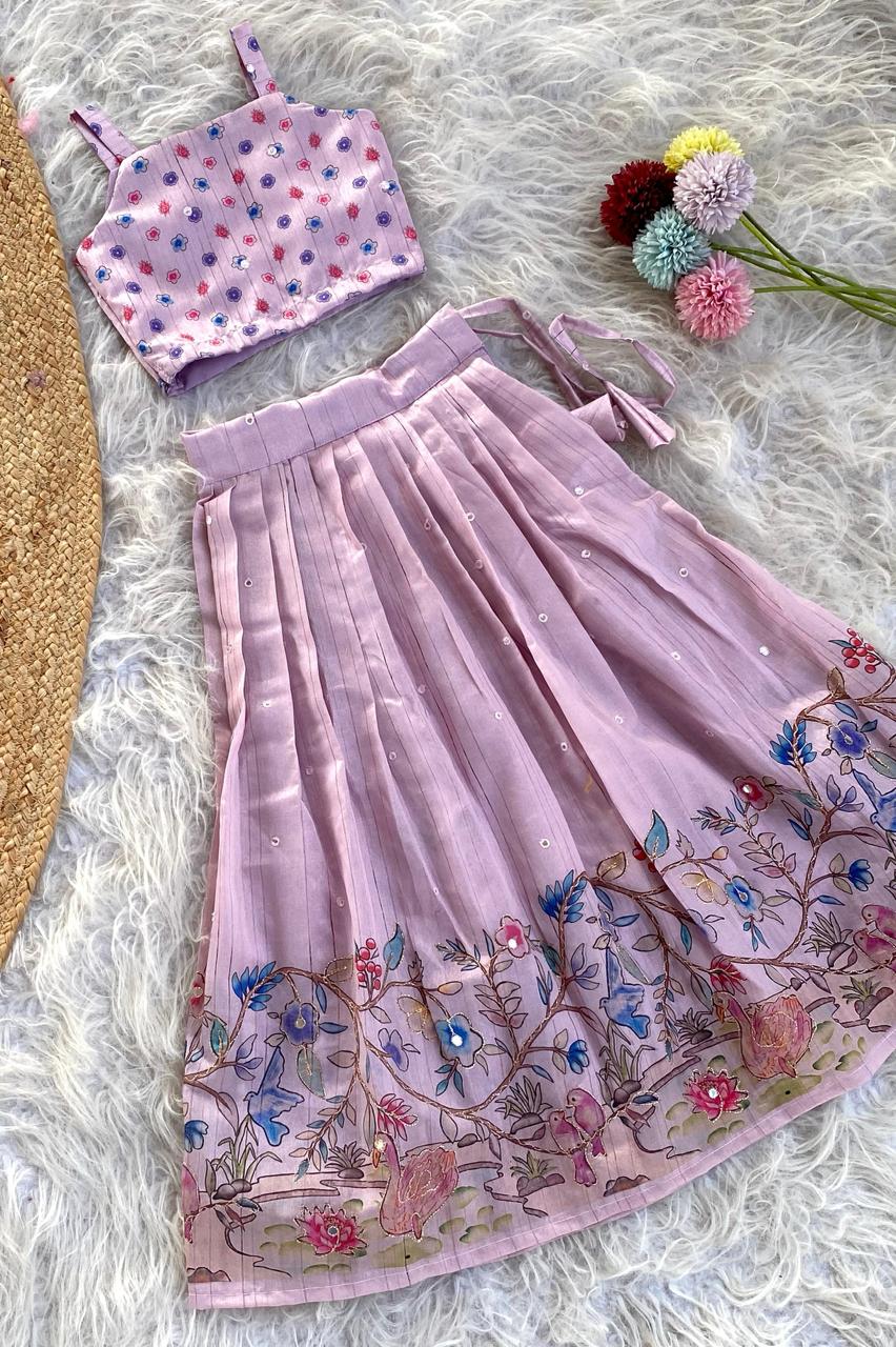 Elegant girls skirt and top set