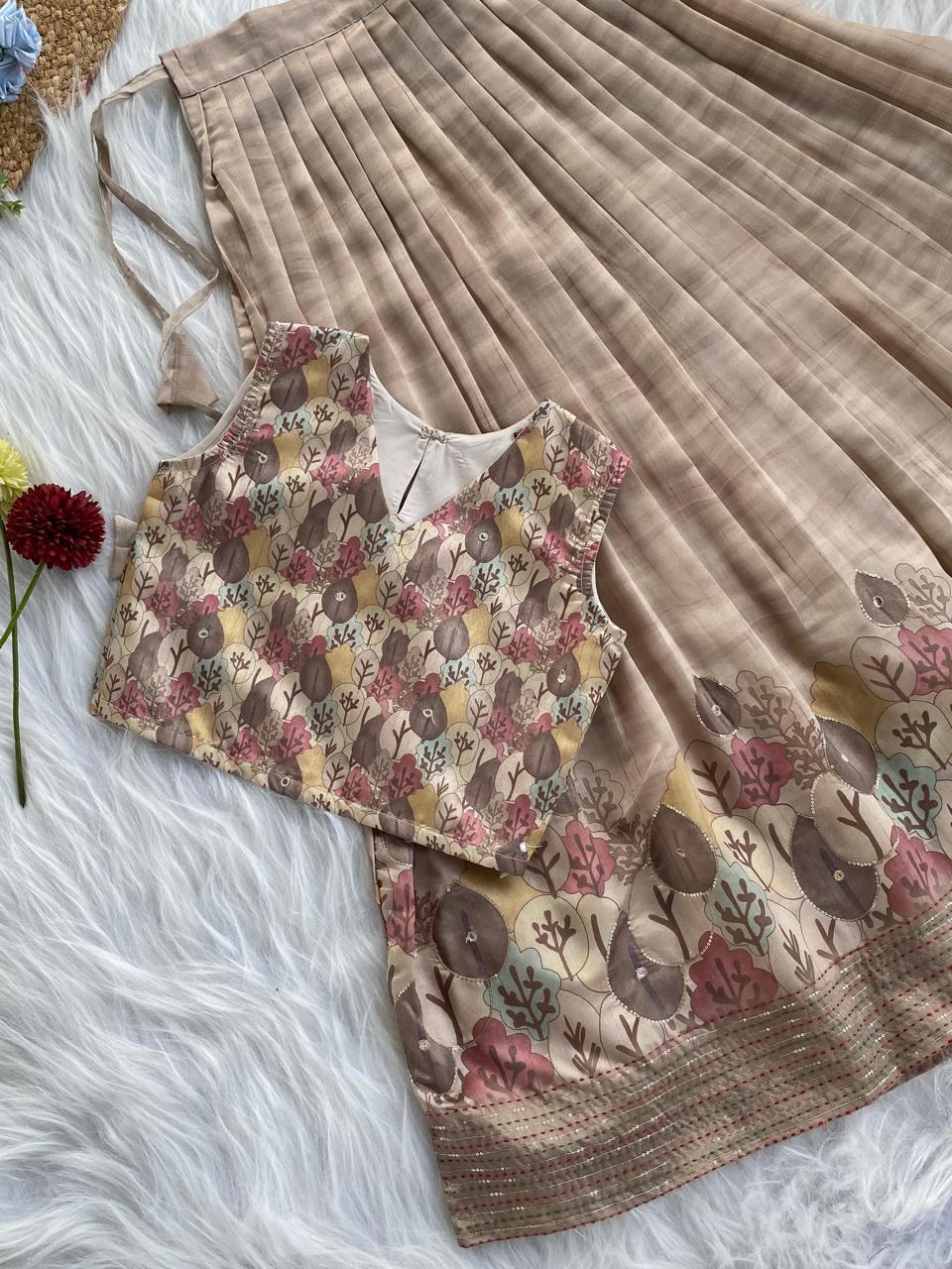 Charming Printed skirt and top