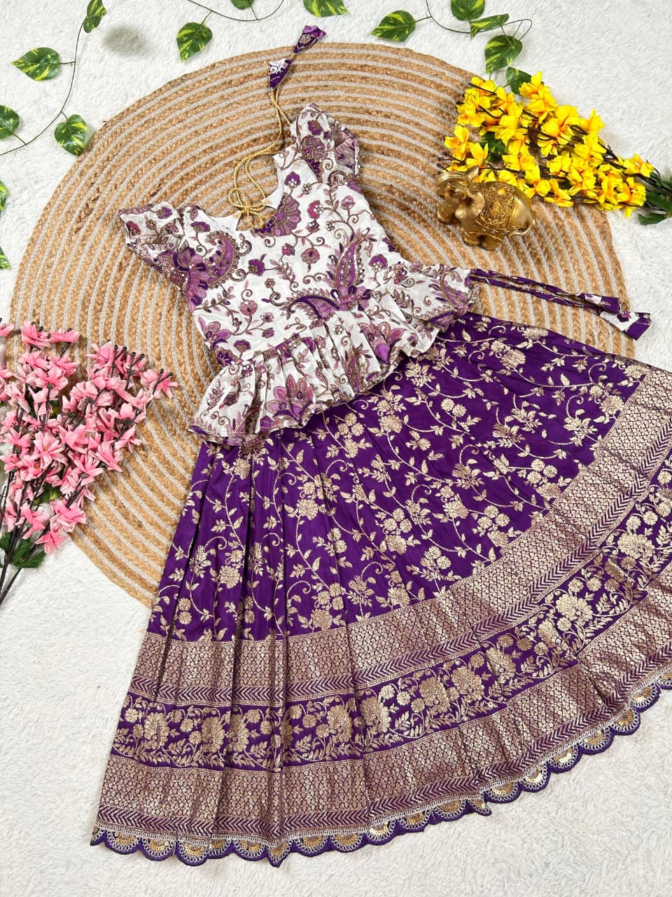 Crafted lehenga choli set
