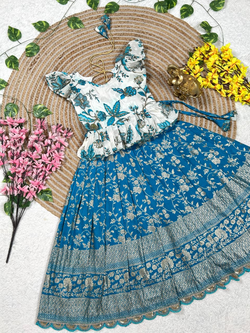 Crafted lehenga choli set