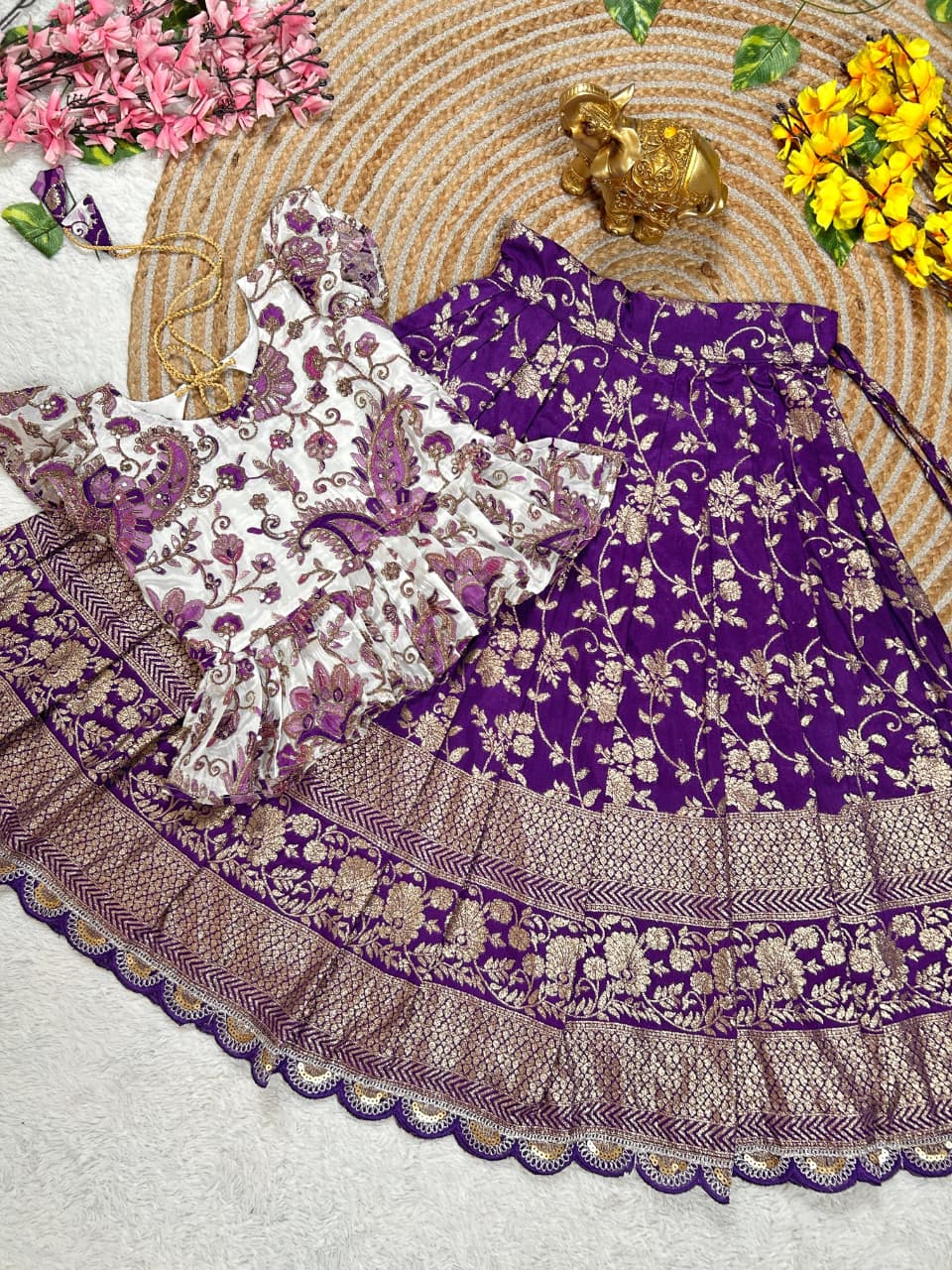 Crafted lehenga choli set