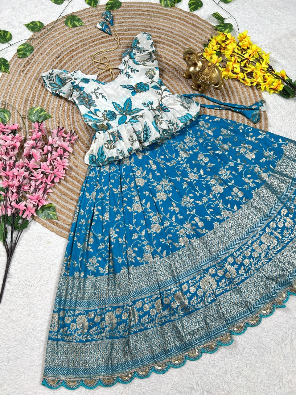 Crafted lehenga choli set