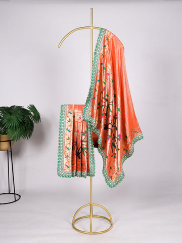 Jacquard silk dupatta