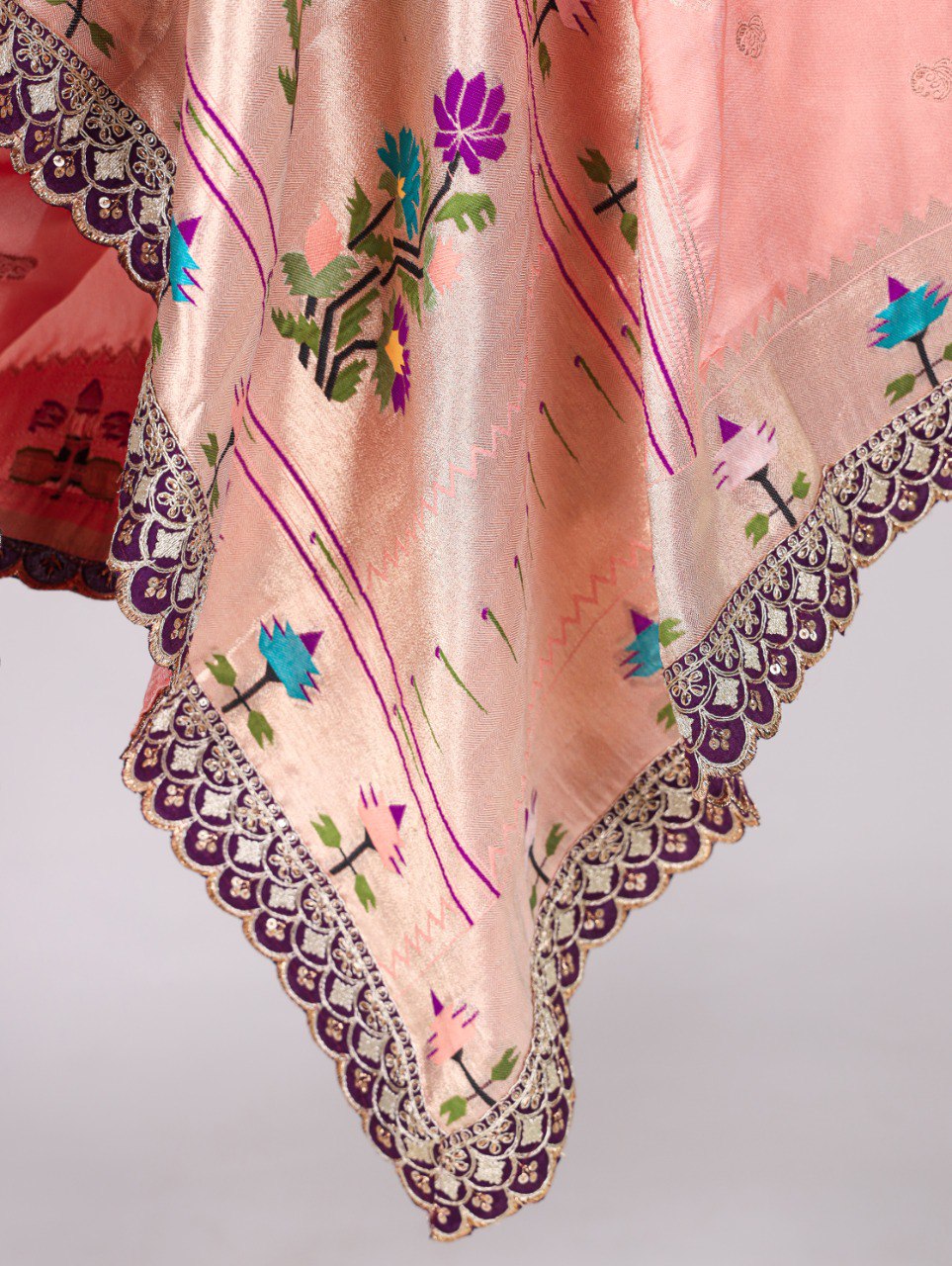 Jacquard silk dupatta