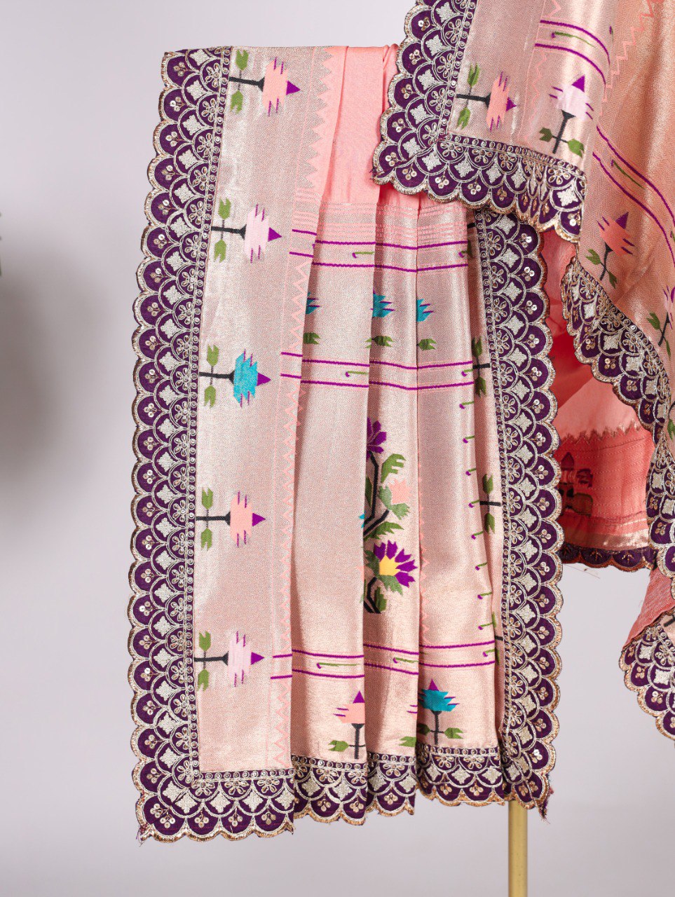 Jacquard silk dupatta