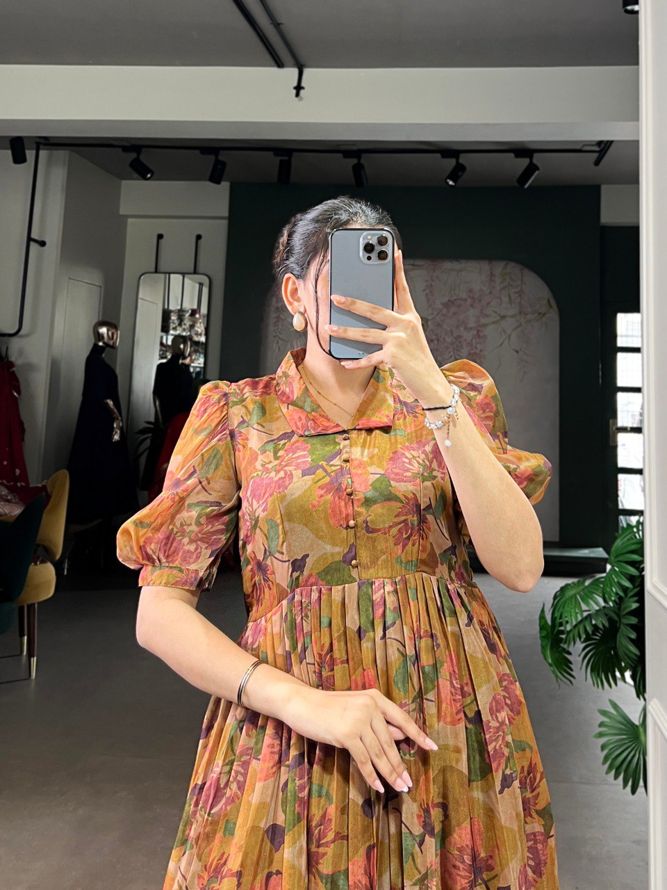 Floral organza frock