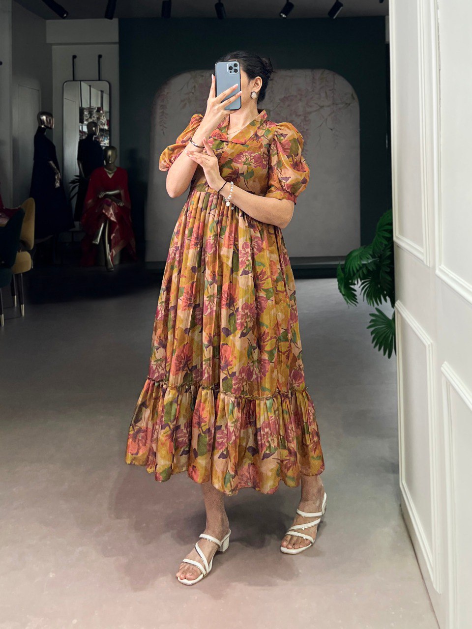 Floral organza frock