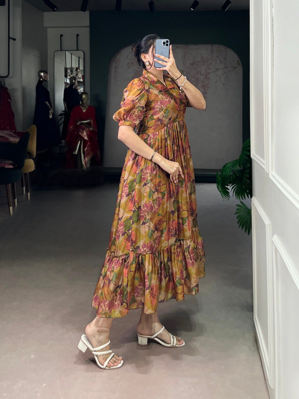 Floral organza frock