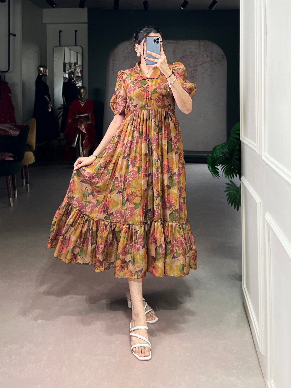 Floral organza frock