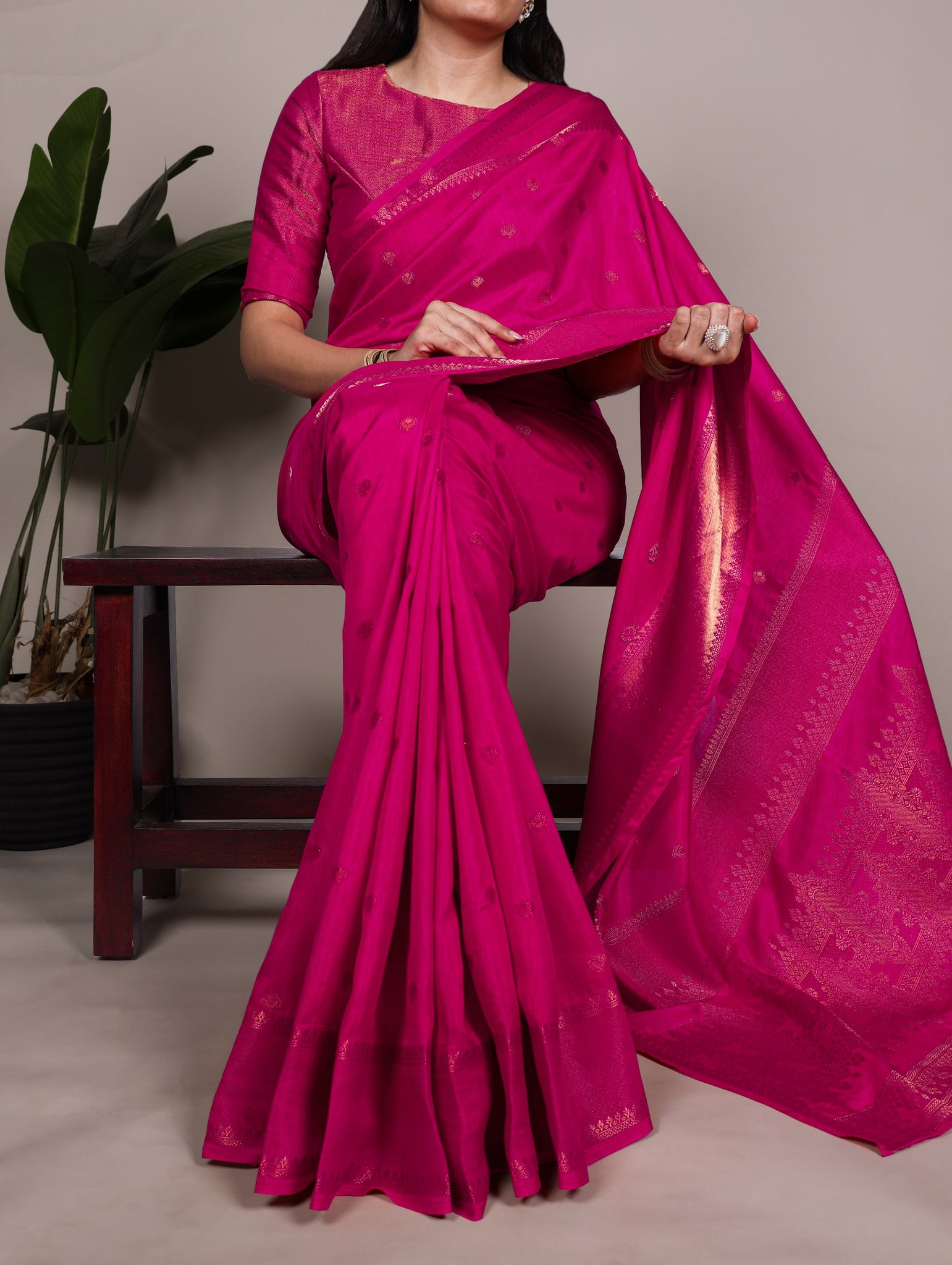 Roop silk zari saree