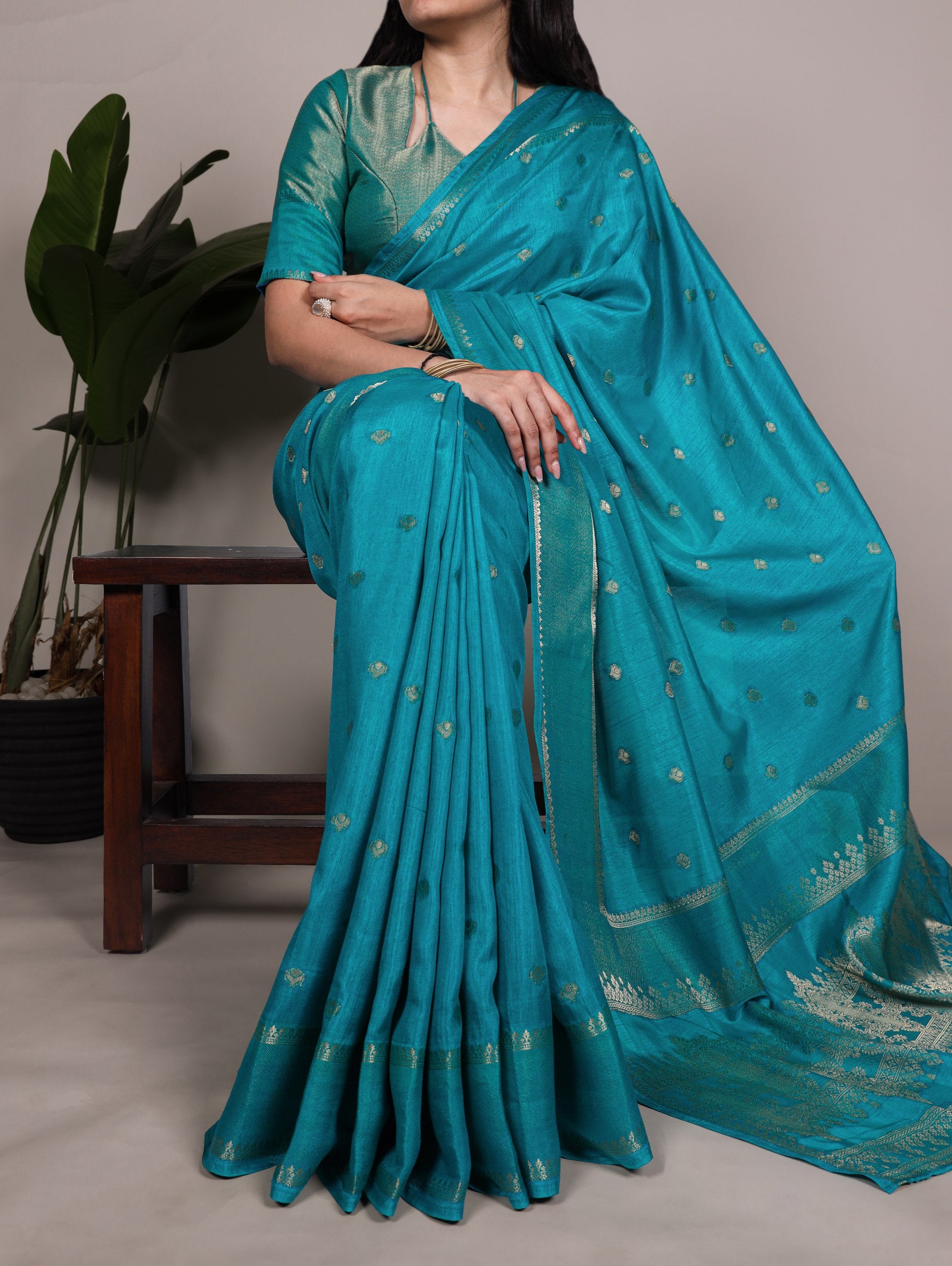 Roop silk zari saree