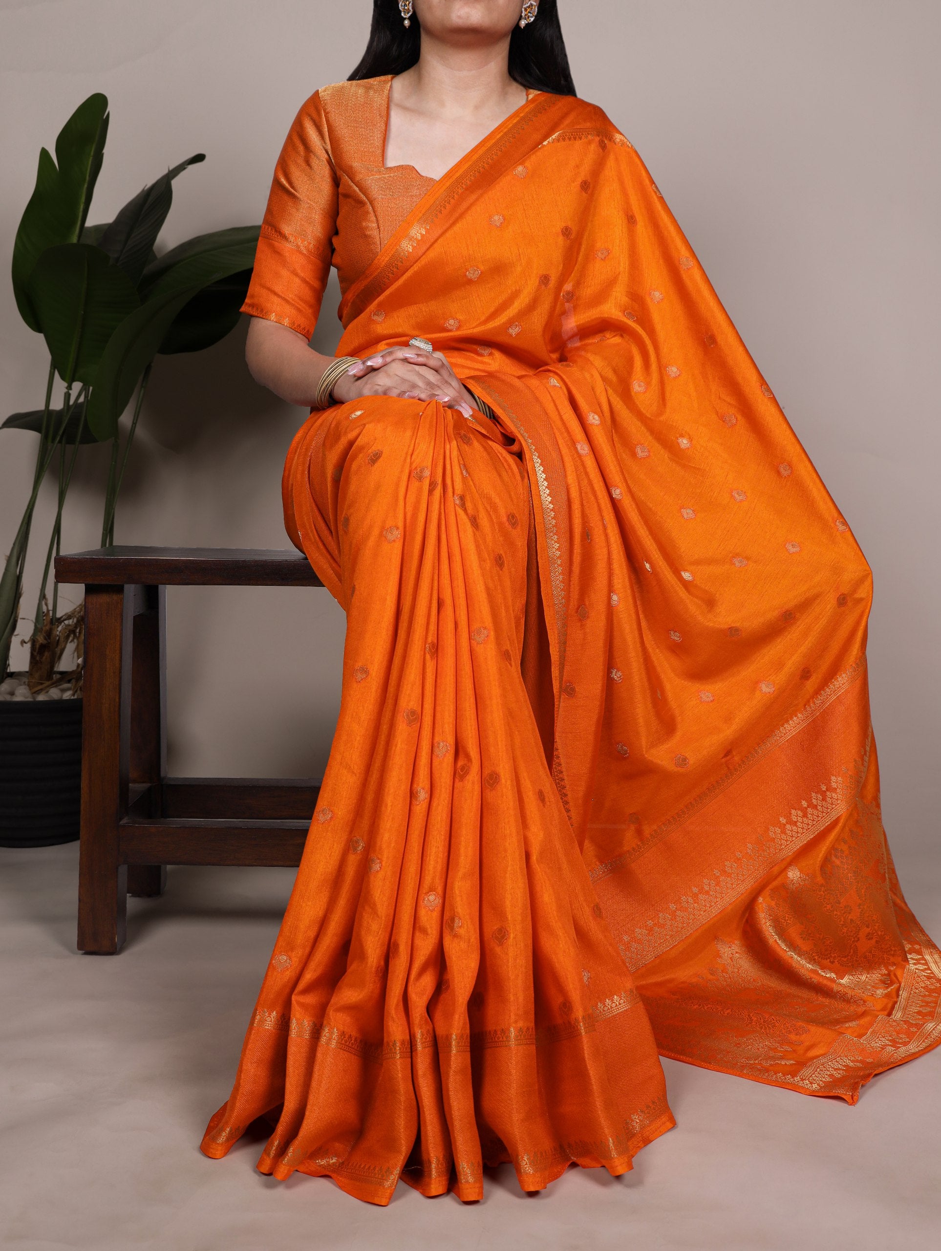 Roop silk zari saree