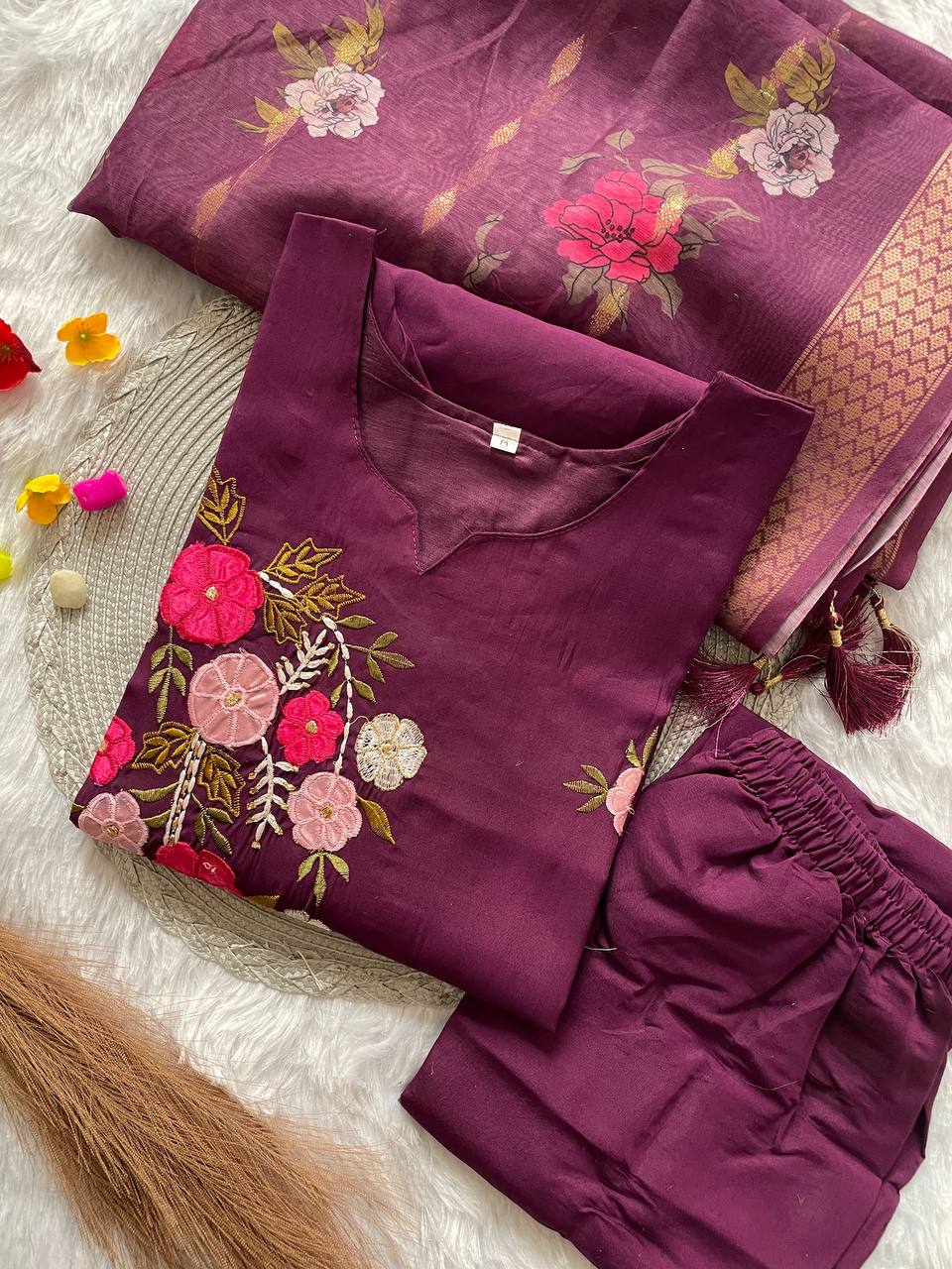 Handwork kurta set