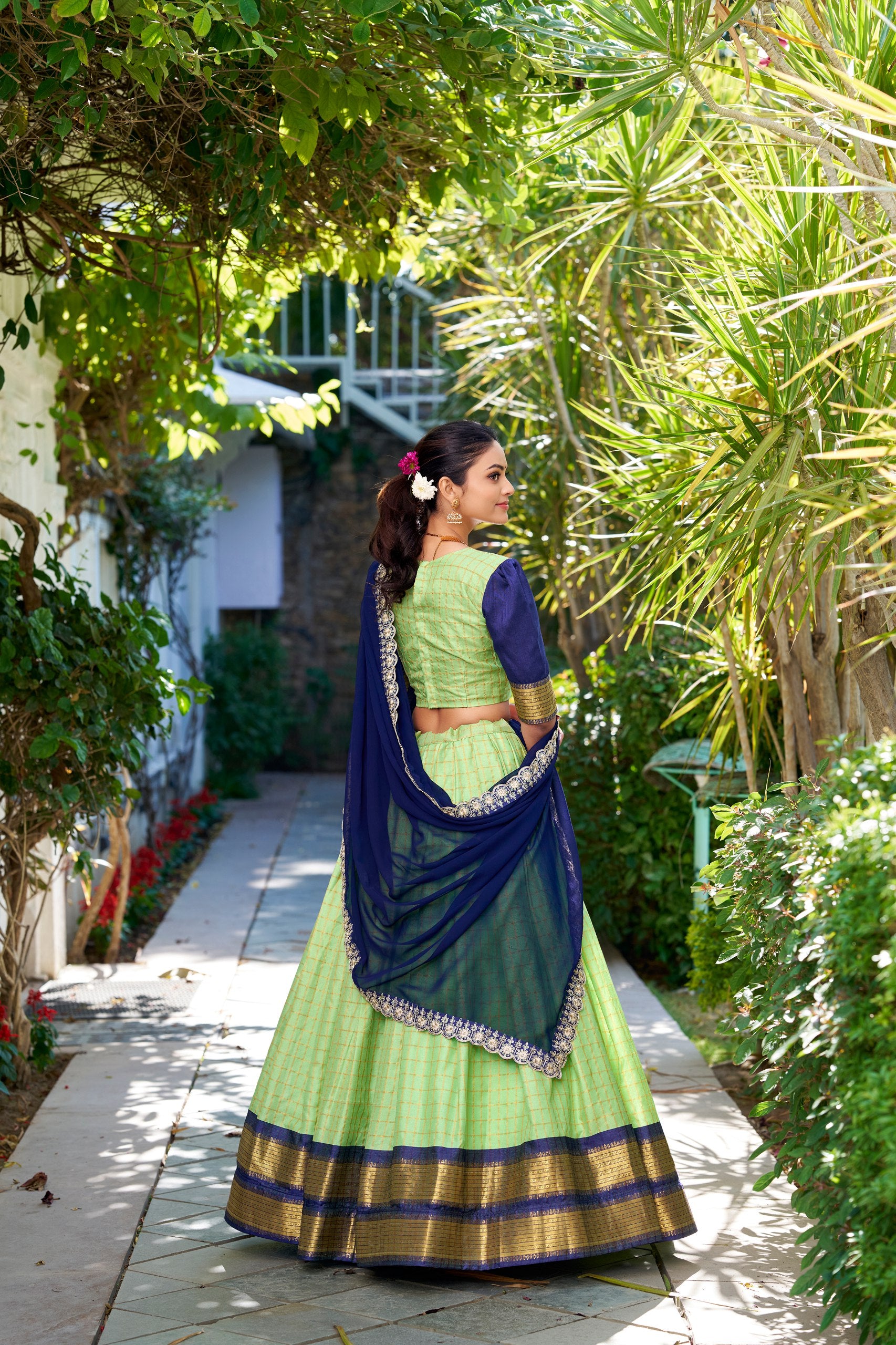 Zari chex traditional lehenga
