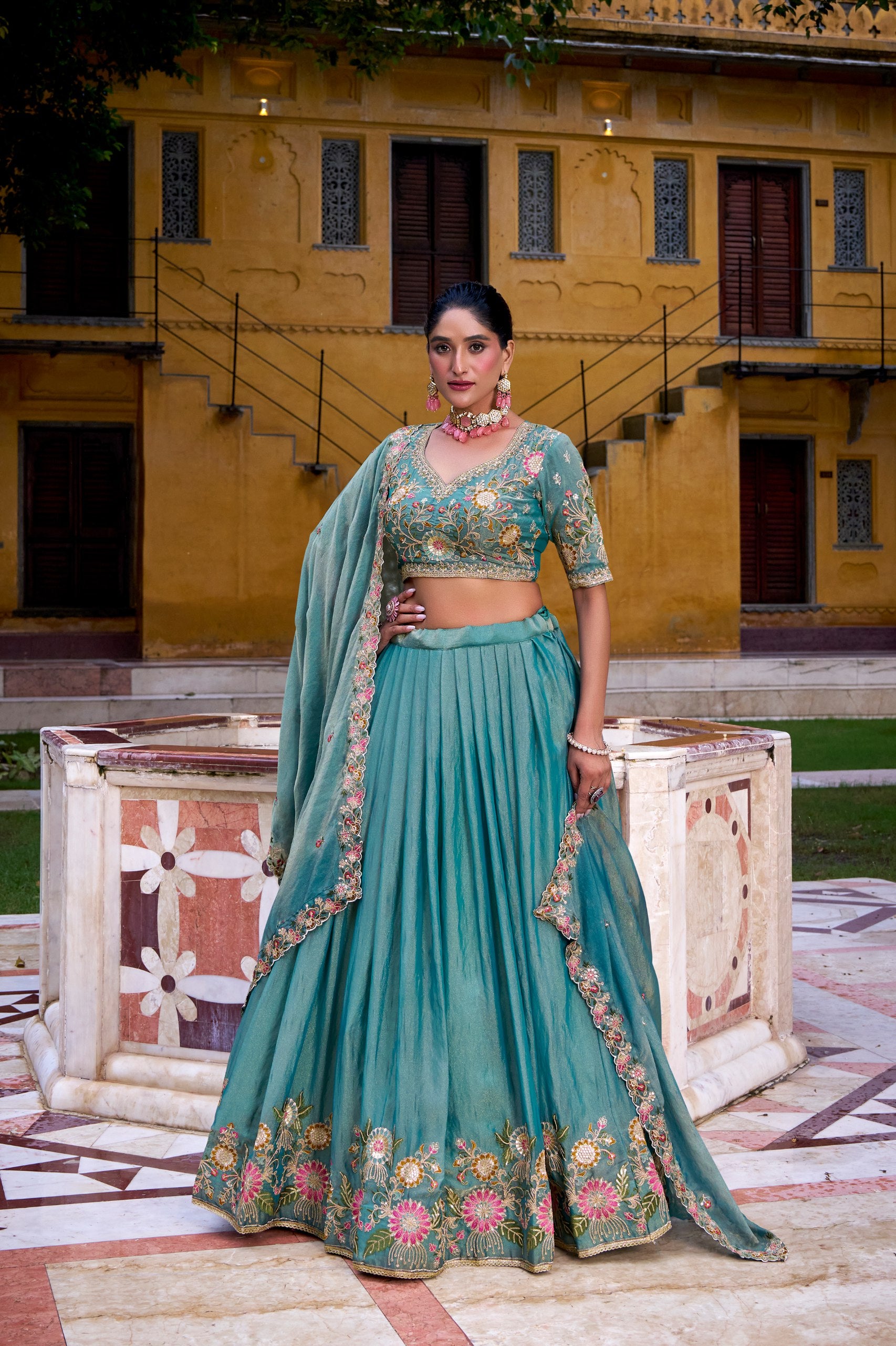 Zari shimmer Lehenga