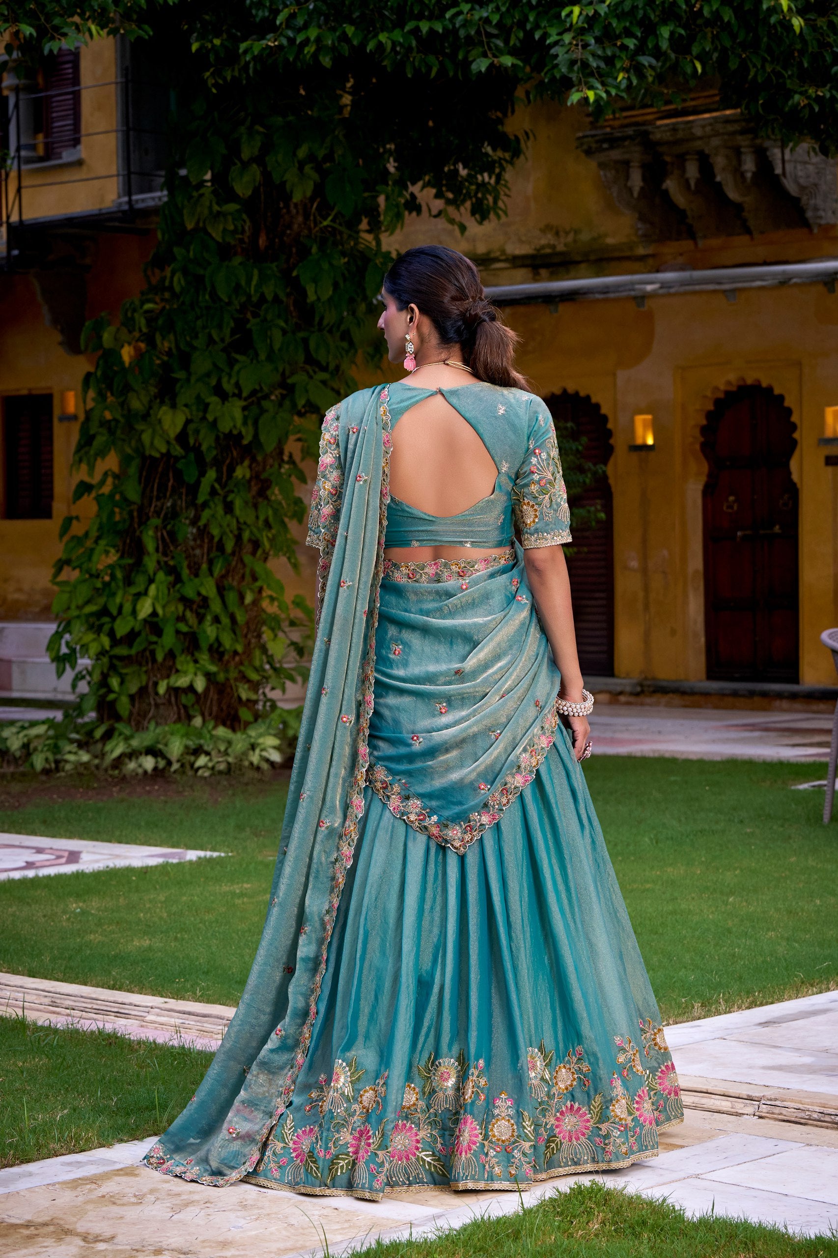 Zari shimmer Lehenga