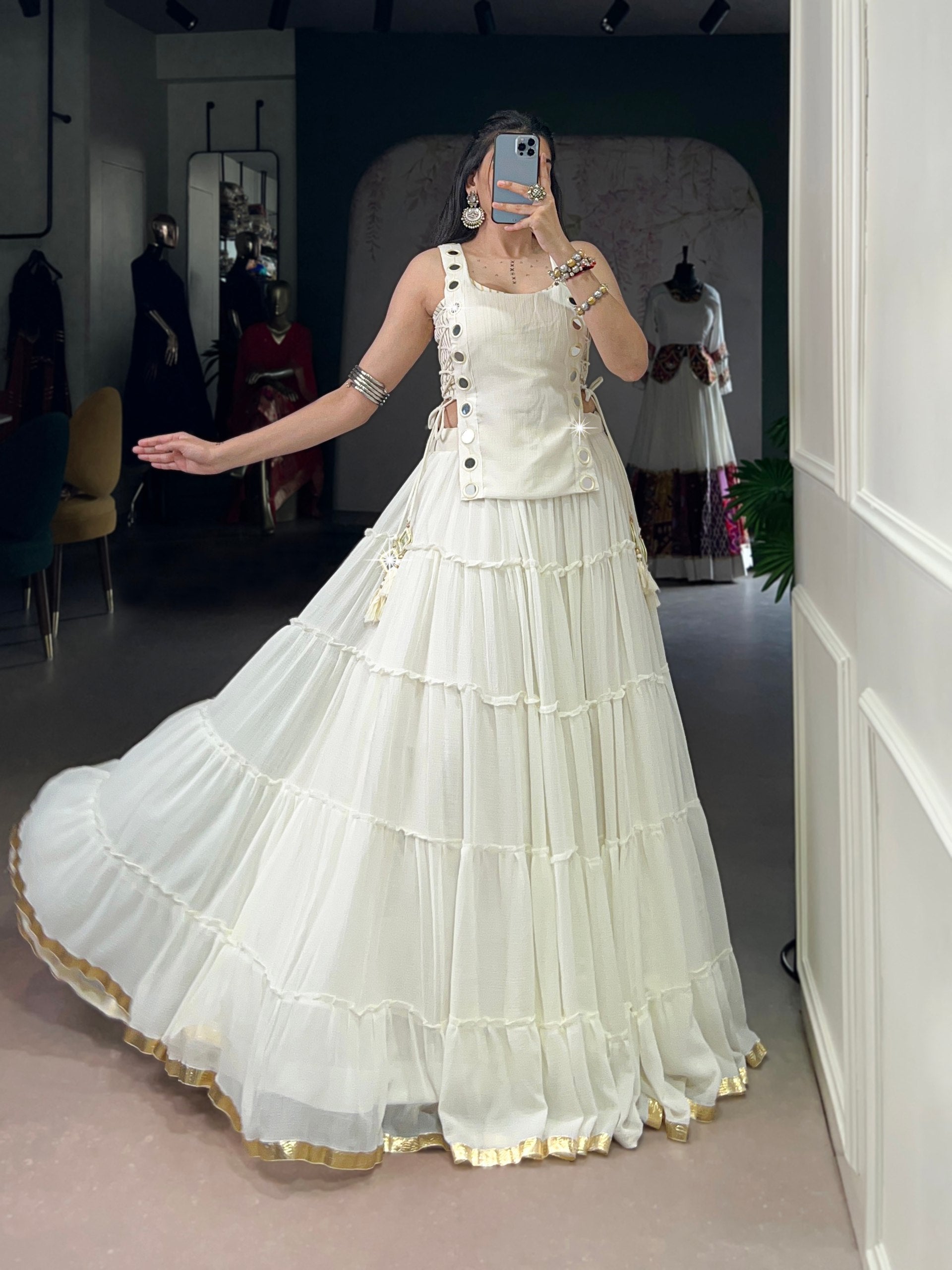 Pure cotton Navratri lehenga