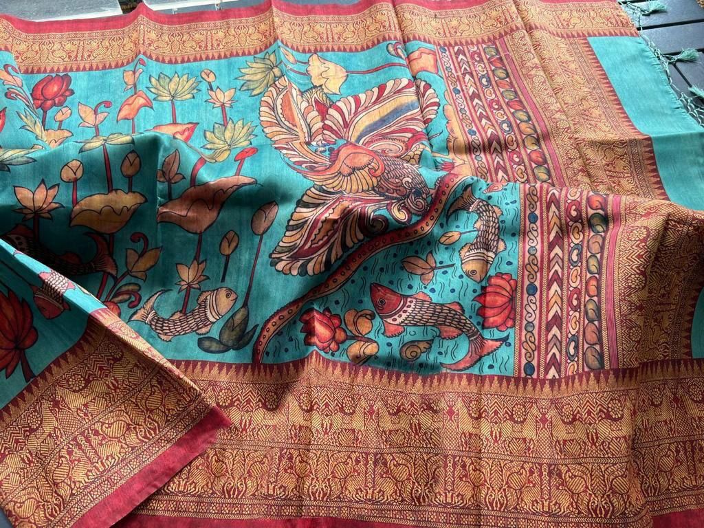 Digital Kalamkari Print Saree