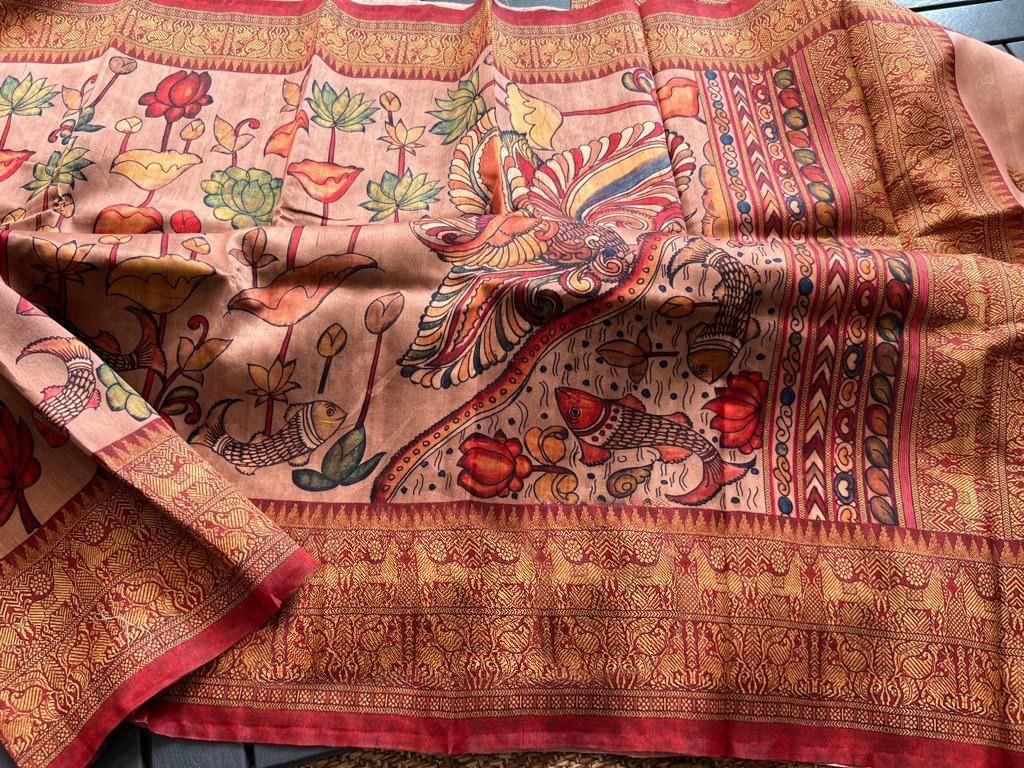 Digital Kalamkari Print Saree