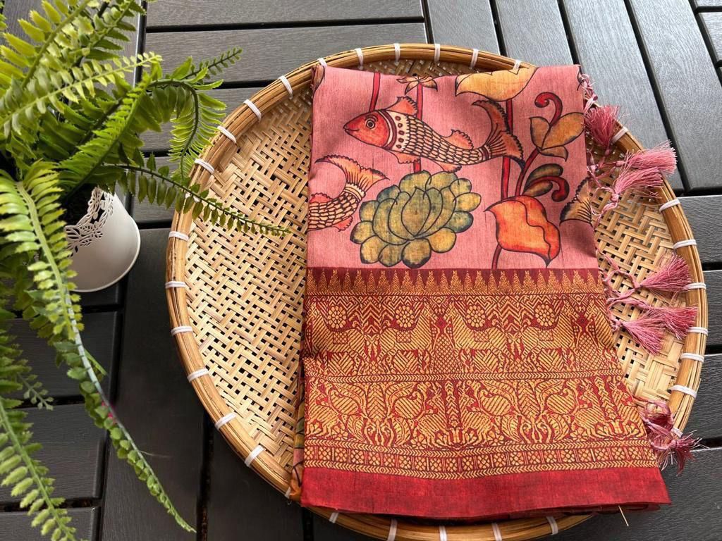 Digital Kalamkari Print Saree