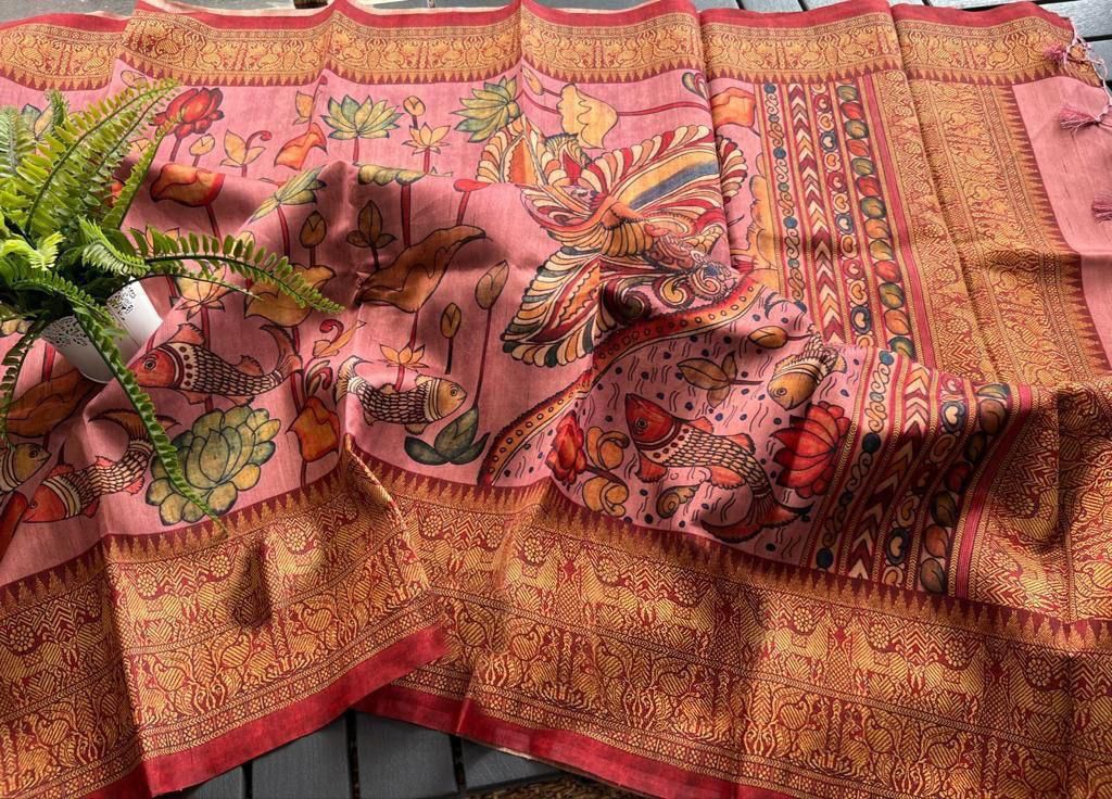 Digital Kalamkari Print Saree