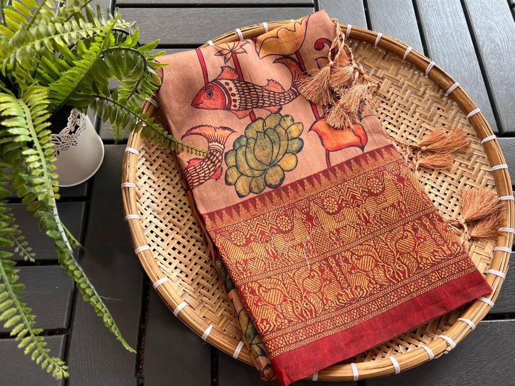 Digital Kalamkari Print Saree