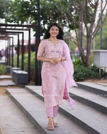 Chinon fabric Suit Set