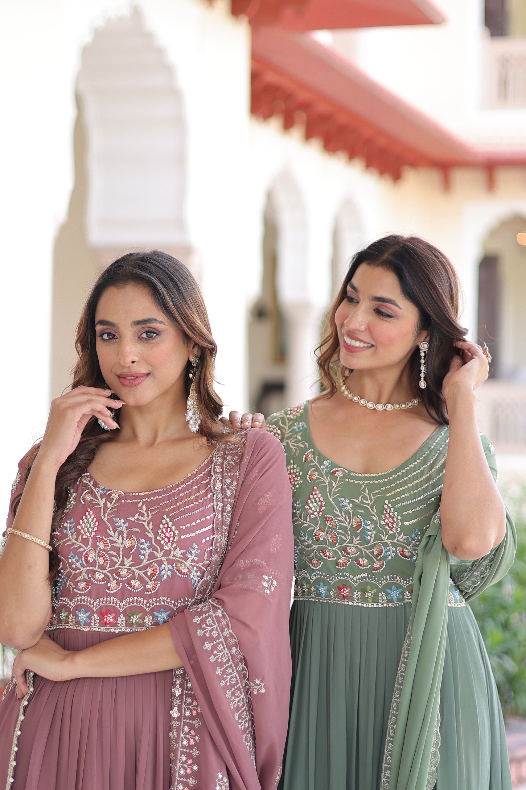 Designer Faux Blooming Gown