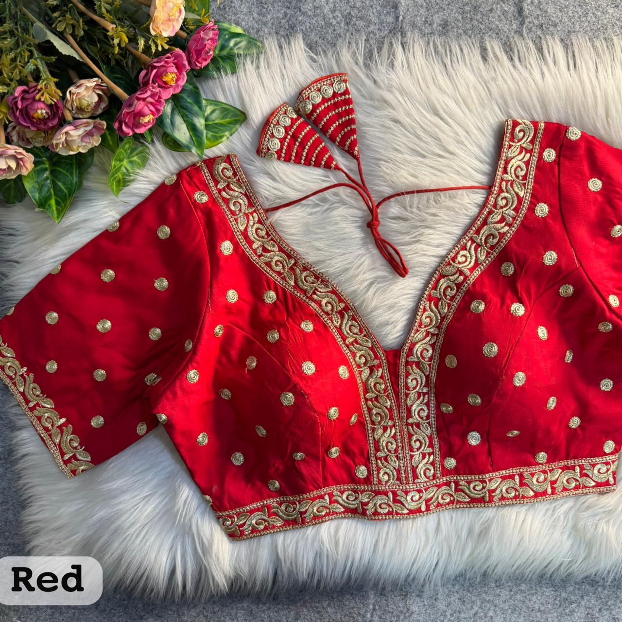Partywear roman silk blouse