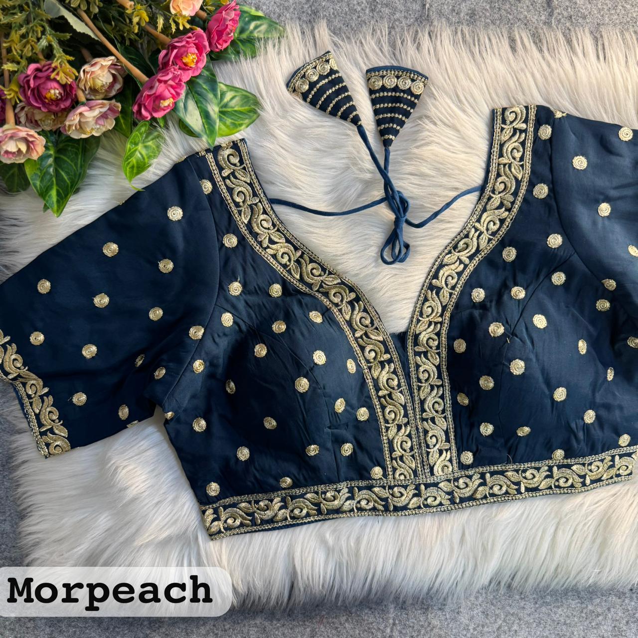 Partywear roman silk blouse