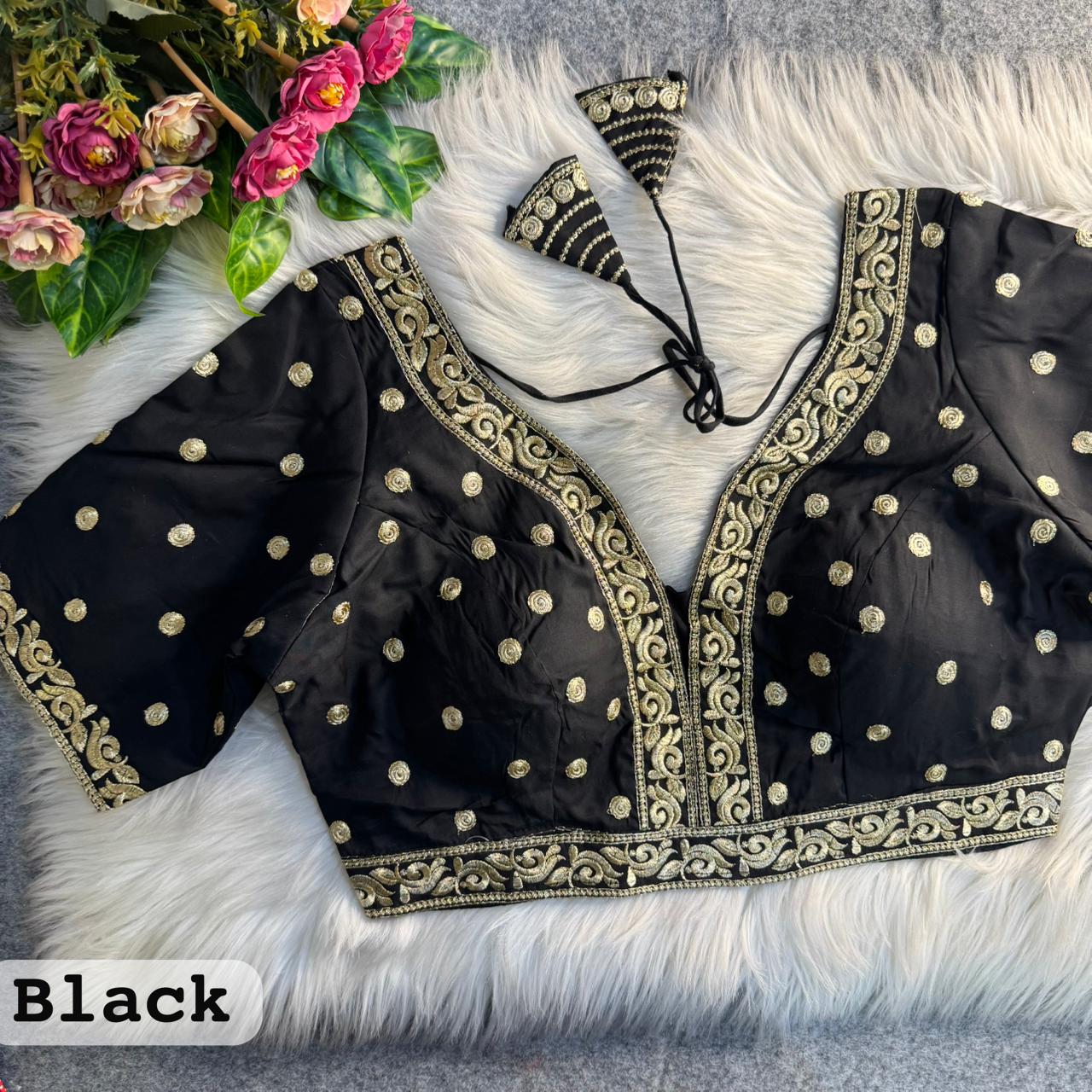 Partywear roman silk blouse