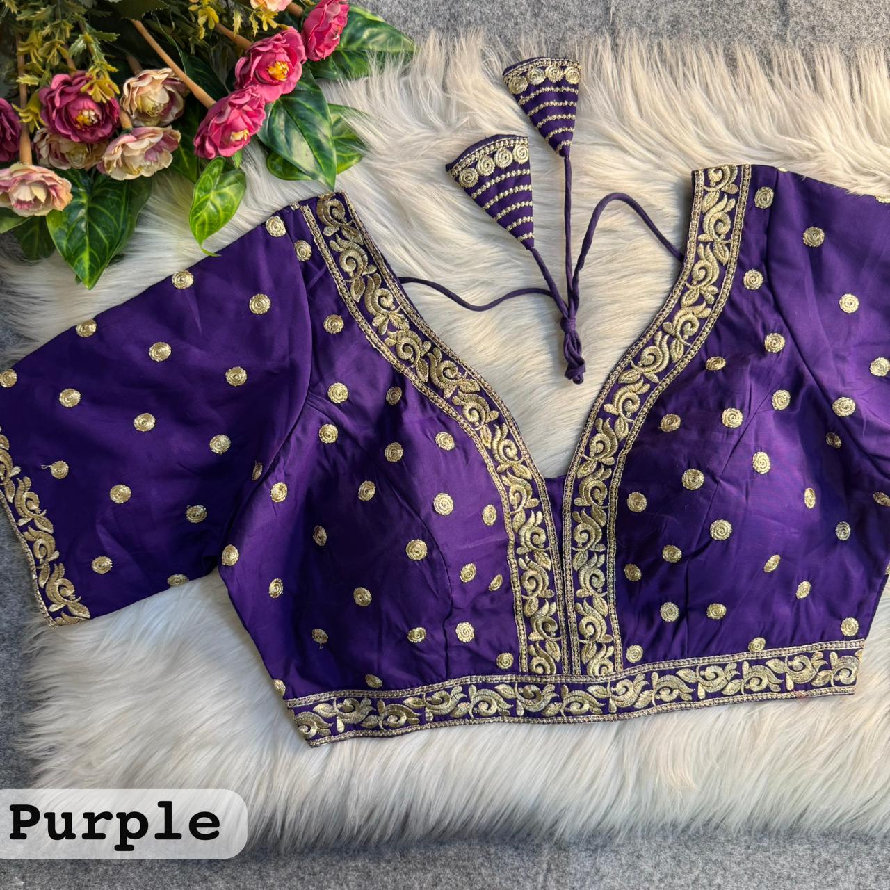 Partywear roman silk blouse