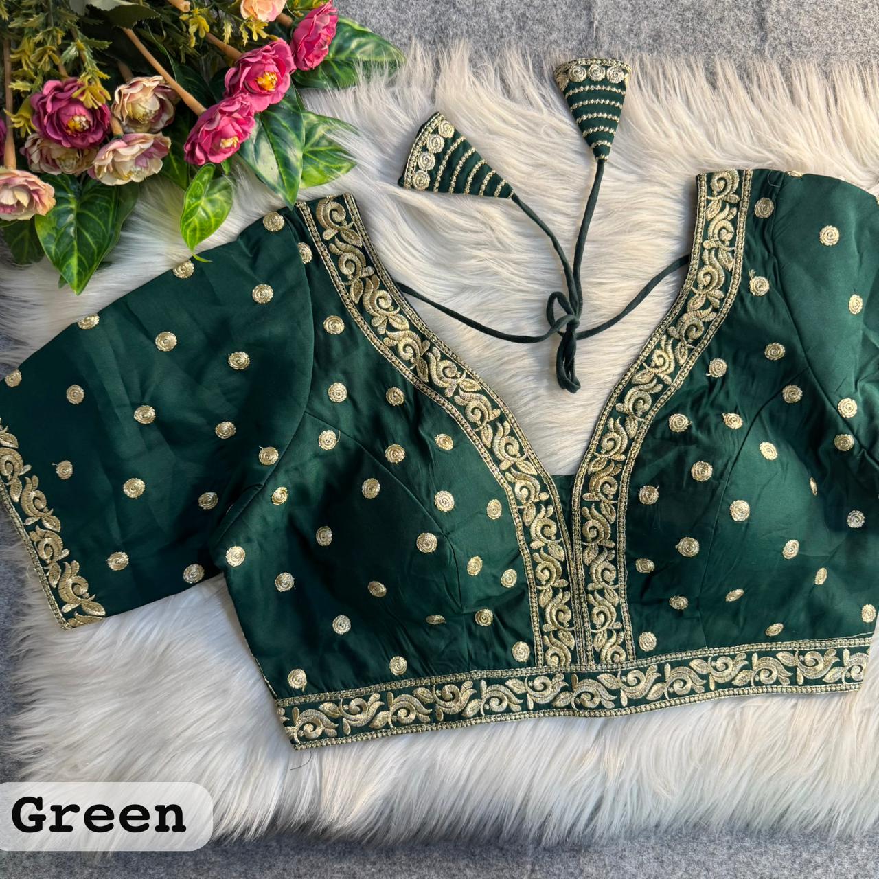 Partywear roman silk blouse