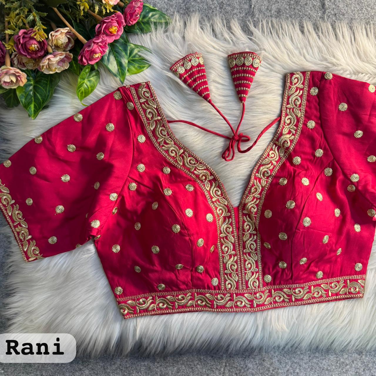 Partywear roman silk blouse