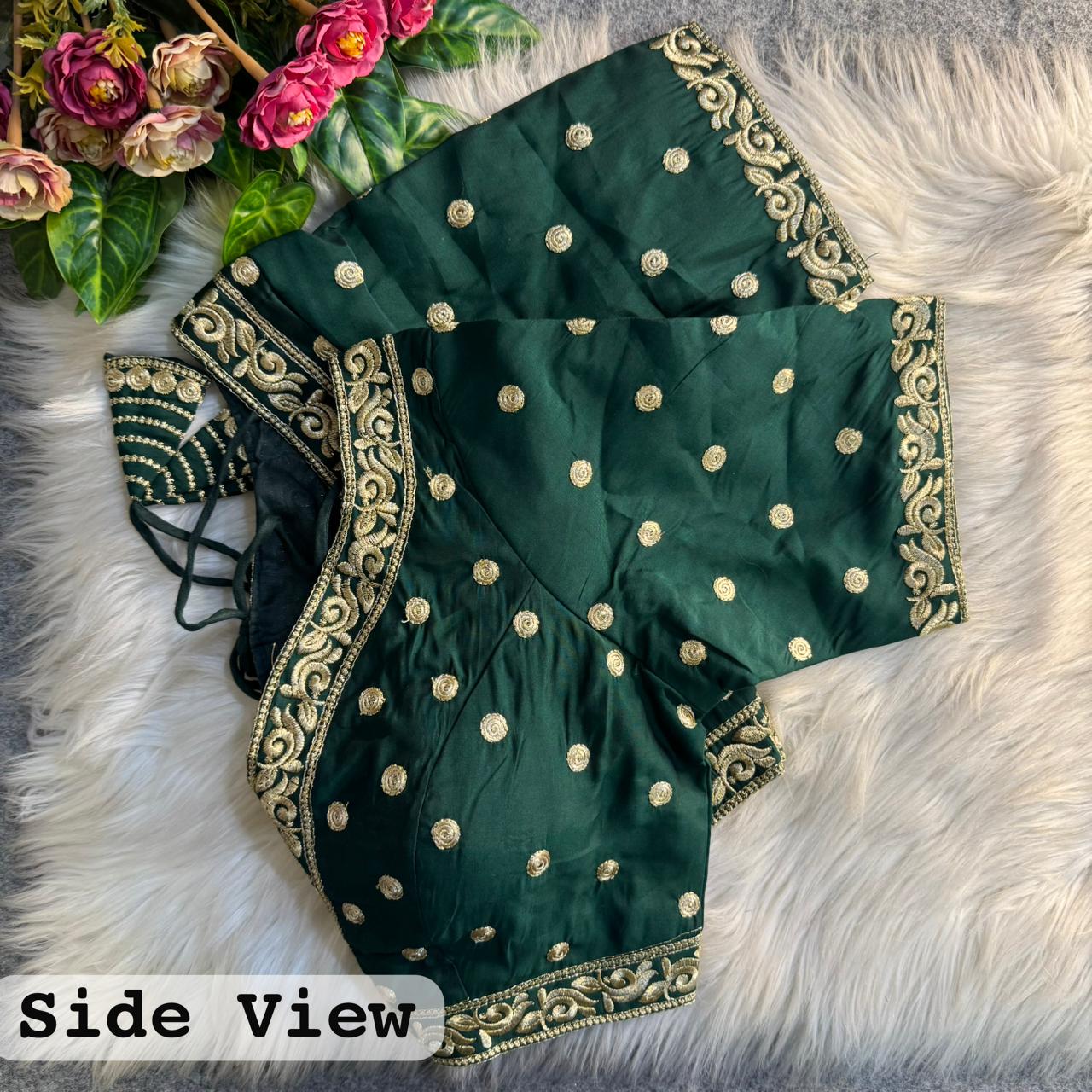 Partywear roman silk blouse
