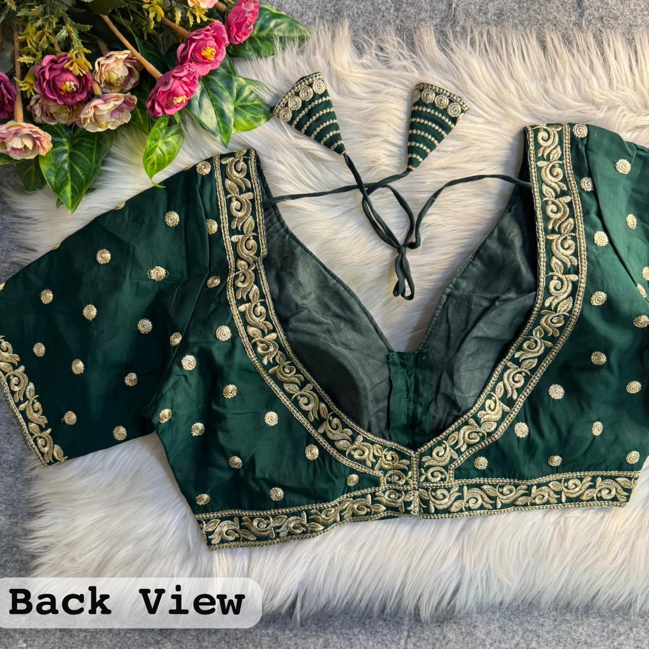 Partywear roman silk blouse